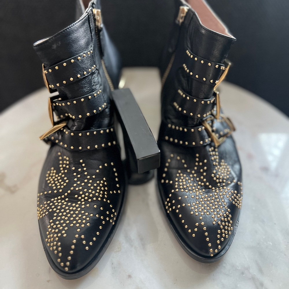 Chloe Studded Ankle Boot Suzanna in 36.5 Black Womens